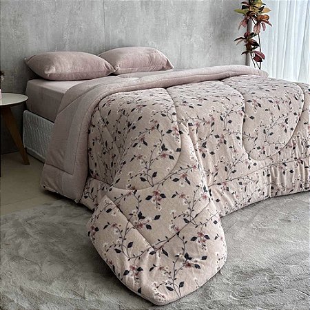 Edredom Queen Size Bella Enxovais Plush Kyra