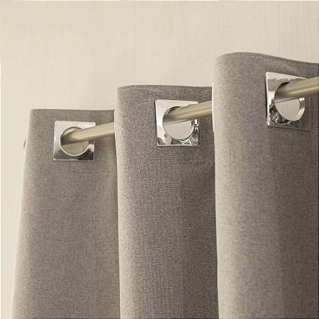 Cortina Blackout Bella Enxovais Vedação 100% 260x180cm Cinza