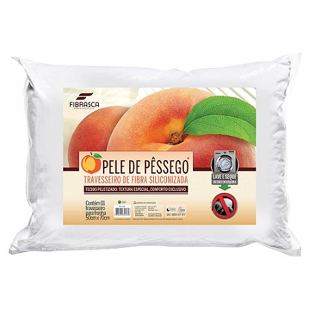 Travesseiro Fibrasca Pele de Pêssego Lavável