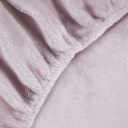 Lençol de Plush Solteiro Bella Enxovais Rosê
