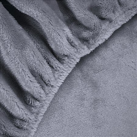 Lençol de Plush Queen Size Bella Enxovais Grafite