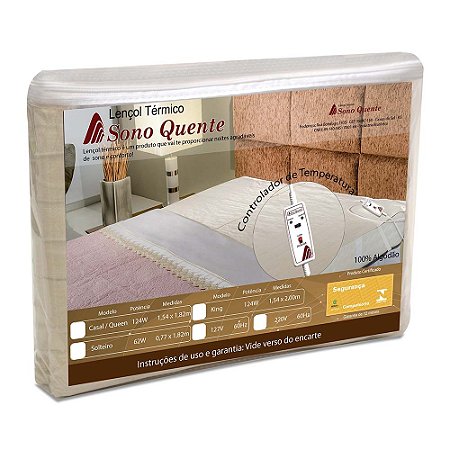 Lençol Térmico King 127v Sono Quente com 2 Temperaturas