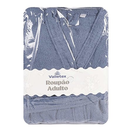 Roupão Felpudo Quimono Manga 3/4 Algodão Tamanho Único Azul