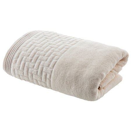 Toalha de Banho Super Soft Zero Twist Corttex Geométrico 500 g/m² Marfim