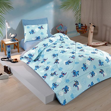 Edredom Infantil Disney Hedrons Stitch Folhas