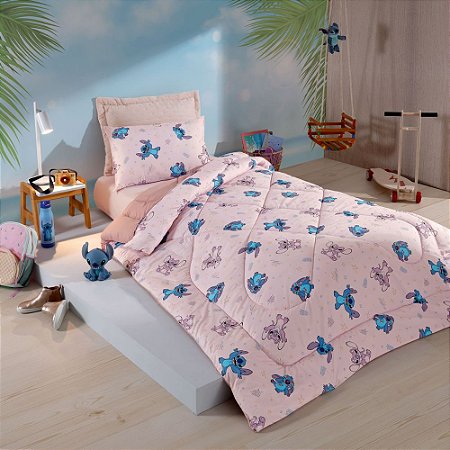Edredom Infantil Disney Hedrons Stitch Love