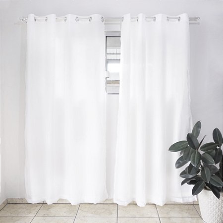 Cortina para Quarto ou Sala Luna 280x180cm Branca