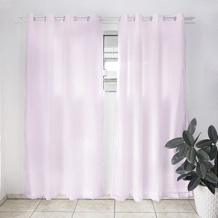 Cortina para Quarto ou Sala Luna 300x230cm Rosa