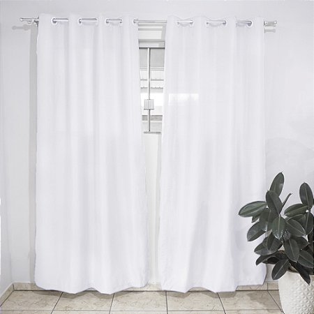 Cortina para Quarto ou Sala Sonia 280x230cm Branca