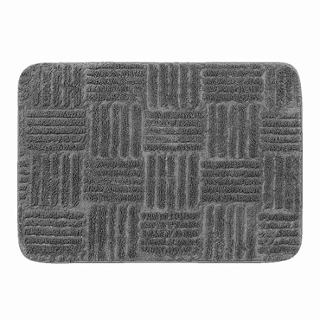 Tapete Aconchego Corttex 45x65cm Cinza
