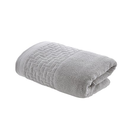 Toalha de Rosto Super Soft Zero Twist Corttex Geométrico 500 g/m² Cinza