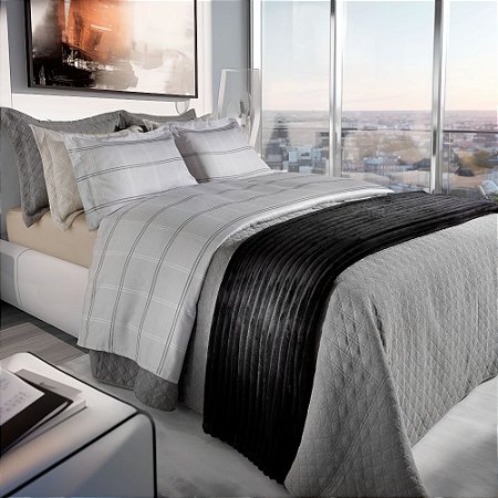 Jogo de Cama King Size 300 Fios 4 Peças Corttex Living Art Bege