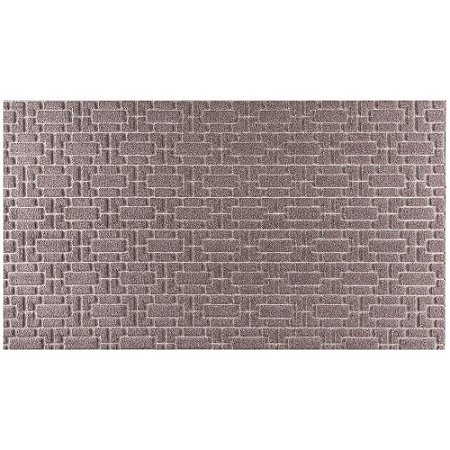 Tapete Corttex Atlanta 60x100cm Antiderrapante Tijolinho Grafite