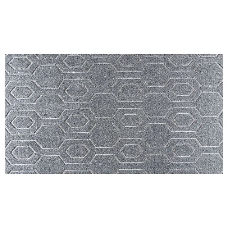 Tapete Corttex Atlanta 60x100cm Antiderrapante Geométrico 2 Grafite