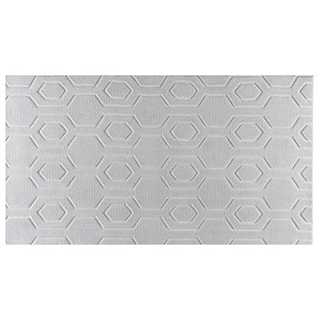 Tapete Corttex Atlanta 60x100cm Antiderrapante Geométrico 2 Cinza