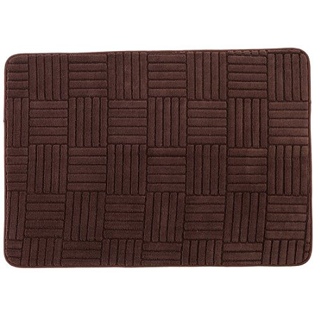 Tapete Corttex Tóquio 200x240cm Antiderrapante Listras Marrom Escuro