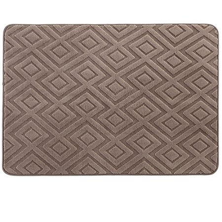 Tapete Corttex Tóquio 200x240cm Antiderrapante Geométrico Marrom Claro
