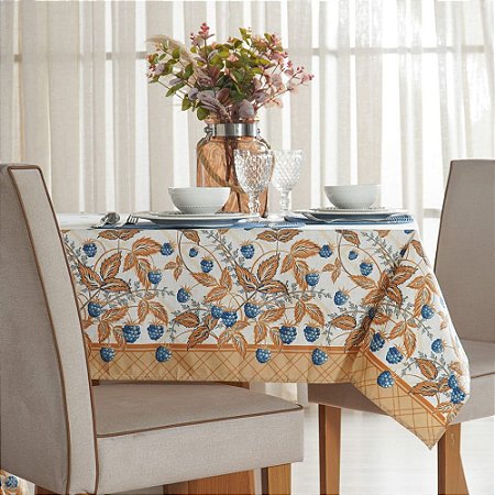 Toalha de Mesa Quadrada 4 Lugares Hiper Têxtil Facile Amora