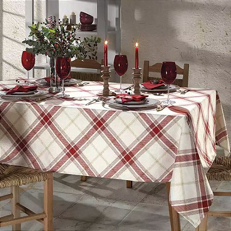 Toalha de Mesa Retangular 8 Lugares Dohler Celebra 160x240cm Natal 99