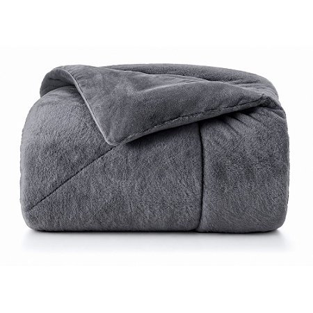 Edredom King Size Plush Hedrons Aspen Ardósia