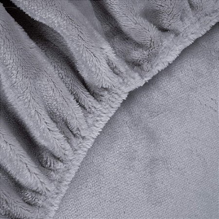 Lençol de Plush King Size Hedrons Inove Cinza Cromo