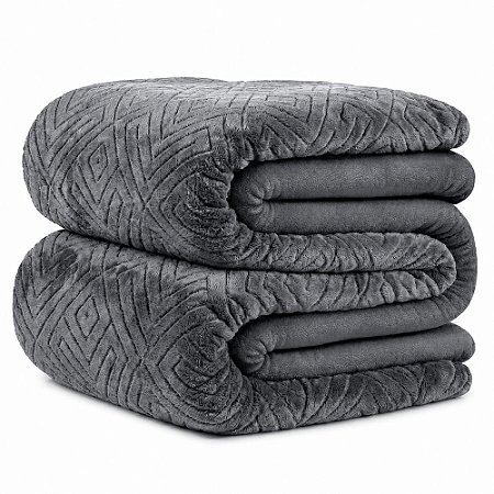 Edredom Queen Size Bella Enxovais Plush Splendore Chumbo