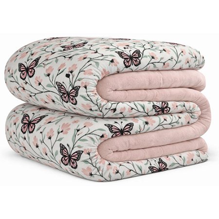 Edredom Queen Size Bella Enxovais Plush Sofia com Rosê