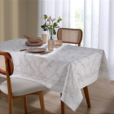 Toalha de Mesa Retangular 8 Lugares Dohler Clean Renova 1.60 x 2.70Mts Íris