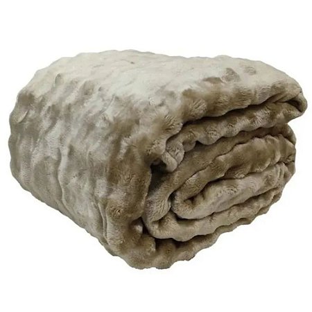 Cobertor Casal Bubble Europa 200x230cm Castanho Claro