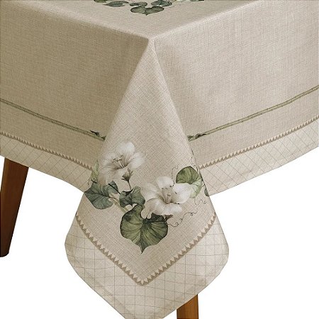 Toalha de Mesa Quadrada 4 Lugares Dohler Clean Renova 140x140cm Botânica