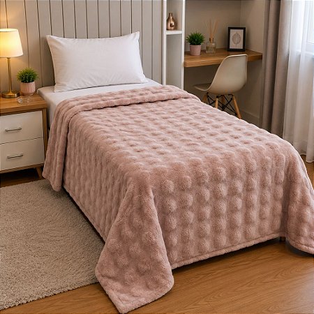 Cobertor Solteiro Bubble Europa 160x230cm Rosa