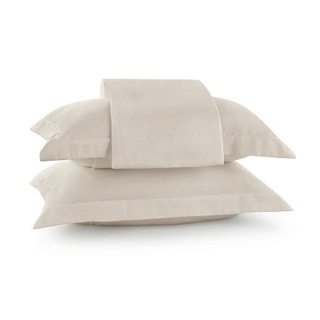 Jogo de Cama King Size Lynel 200 Fios 3 Peças Althea Crudo Hieros
