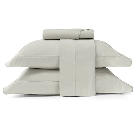 Jogo de Cama King Size Lynel 400 Fios 4 Peças Nuage Cinza