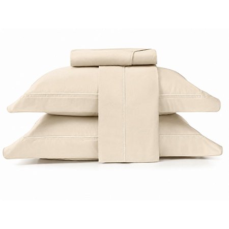 Jogo de Cama Queen Size Lynel 400 Fios 4 Peças Nuage Pérola
