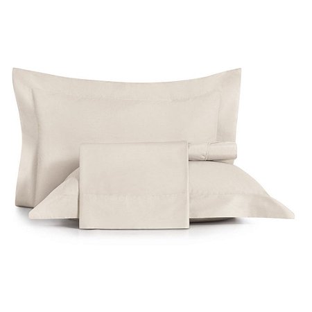 Jogo de Cama Queen Size Altenburg 200 Fios 4 Peças Algodão Lux Bege Delave