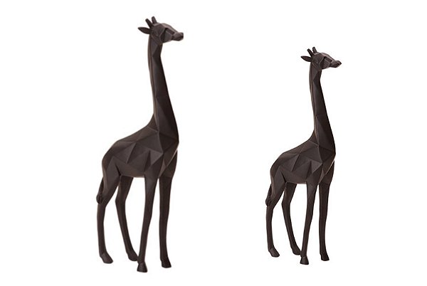 Kit Escultura Decorativa Girafa em Poliresina