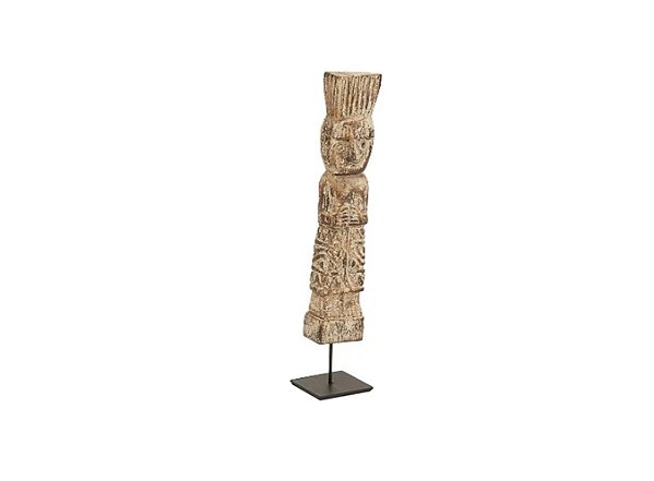 Escultura em Madeira c/ suporte em metal P