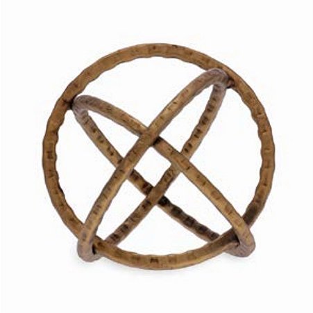 Escultura em metal esfera infinita G