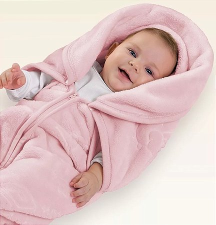 Saco de Dormir Porta Bebê Rosa
