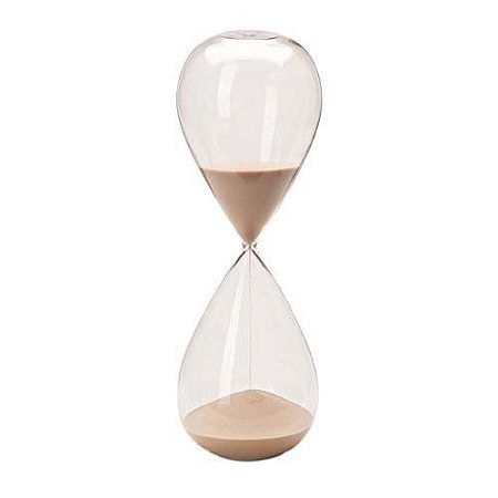 Ampulheta Decorativa de Vidro e Areia 15 min