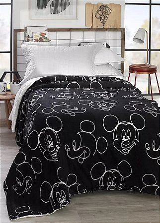 Cobertor C/ Sherpa Mickey Solteiro