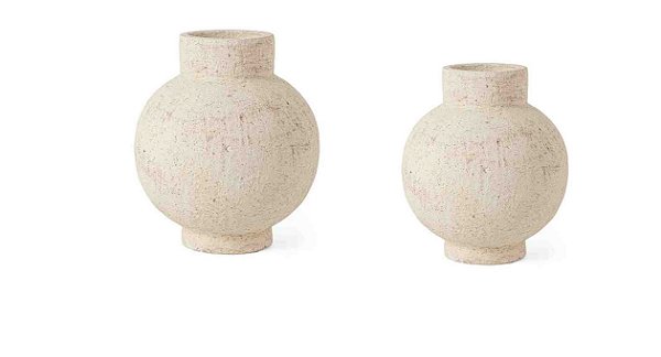 Kit Vaso em Cimento Rustico com Boca Alta