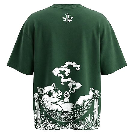 Camiseta Over Verde - Porconnabis Relaxxx