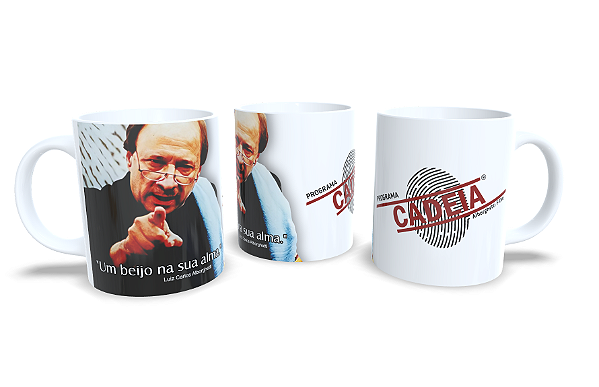 CANECA BRANCA - FRASE - "Um beijo na sua alma." - Modelo 2