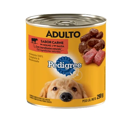 PEDIGREE LATA ADULTOS PEDAÇOS DE CARNE 290 G