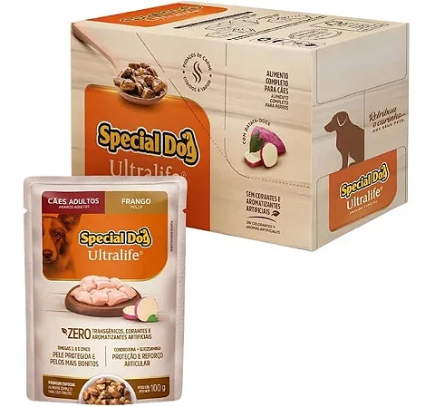 SPECIAL DOG SACHE ULTRALIFE ADULTOS - FRANGO 100 G - CAIXA C/ 12