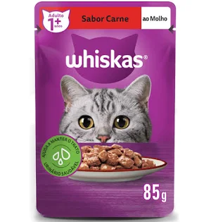 WHISKAS SACHE ADULTOS - CARNE AO MOLHO 85