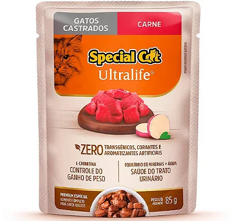 SPECIAL CAT SACHE CASTRADOS - CARNE 85 G