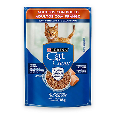 CAT CHOW SACHE ADULTOS - FRANGO AO MOLHO 85 G