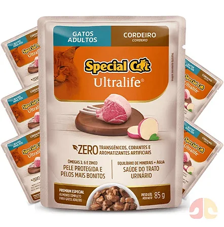 SPECIAL CAT SACHE ULTRALIFE ADULTOS - CORDEIRO 85 G